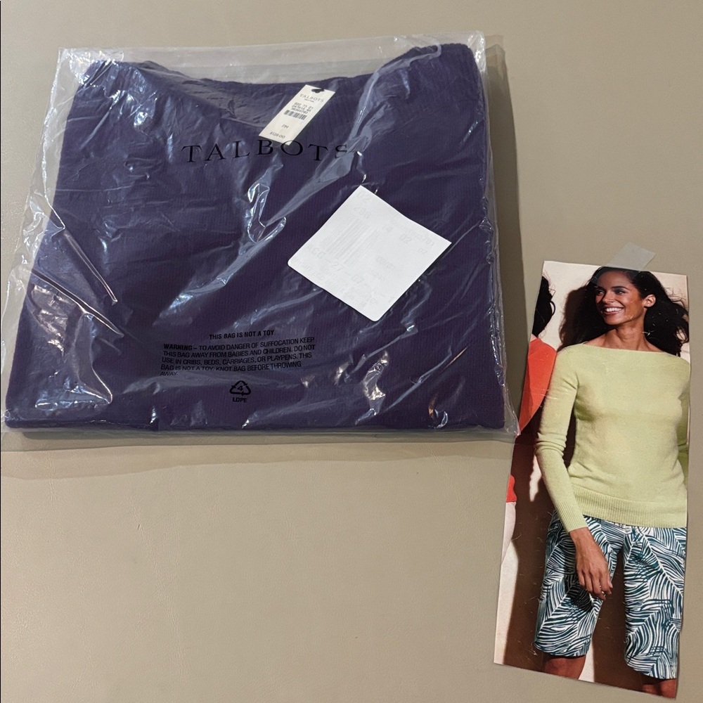 Talbots Pure Cashmere Sweater NWT Size MP